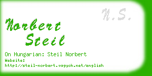 norbert steil business card